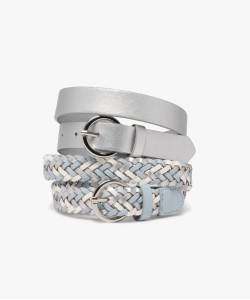 Ceintures scintillantes avec boucle ronde fille (lot de 2)